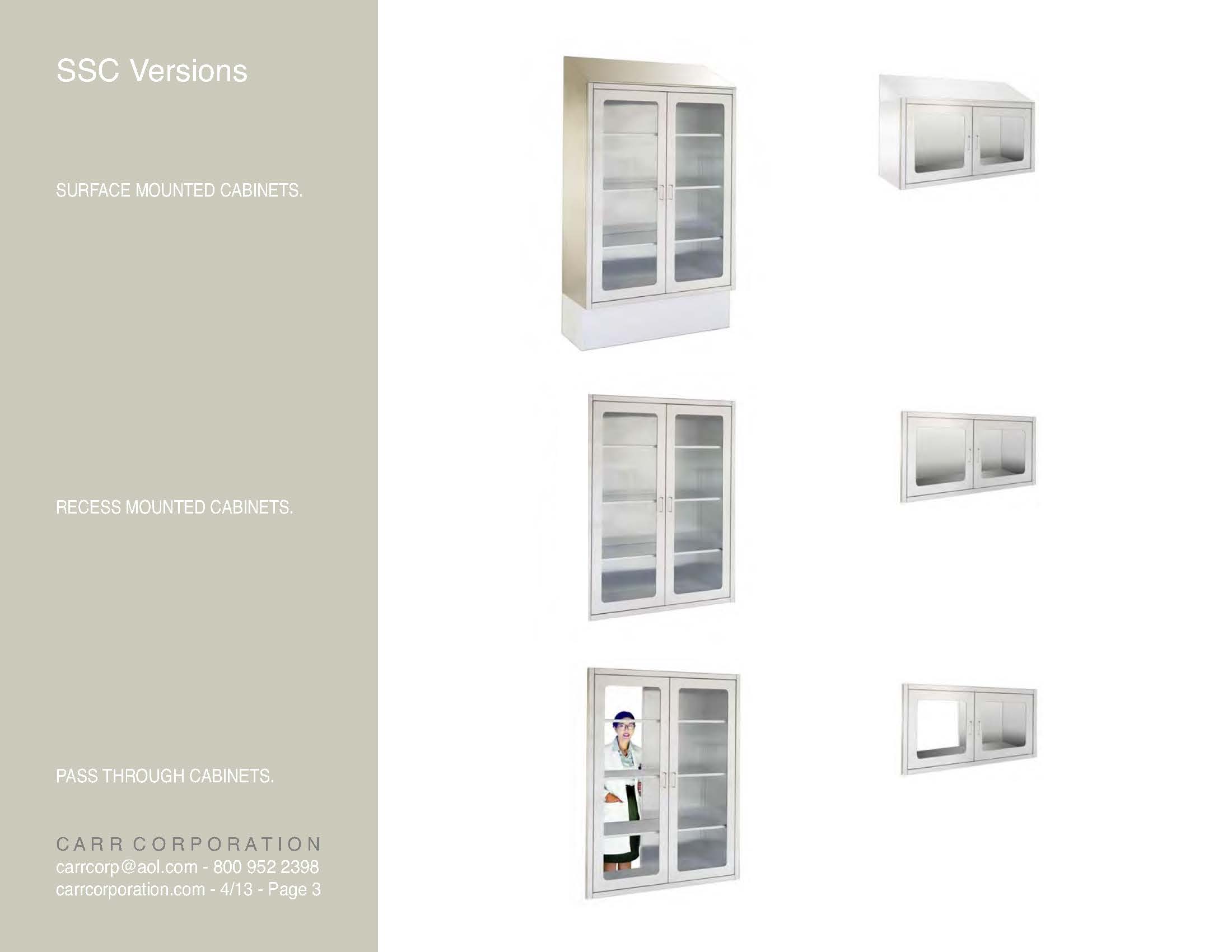 SSC: SURGICAL STORAGE CABINETS