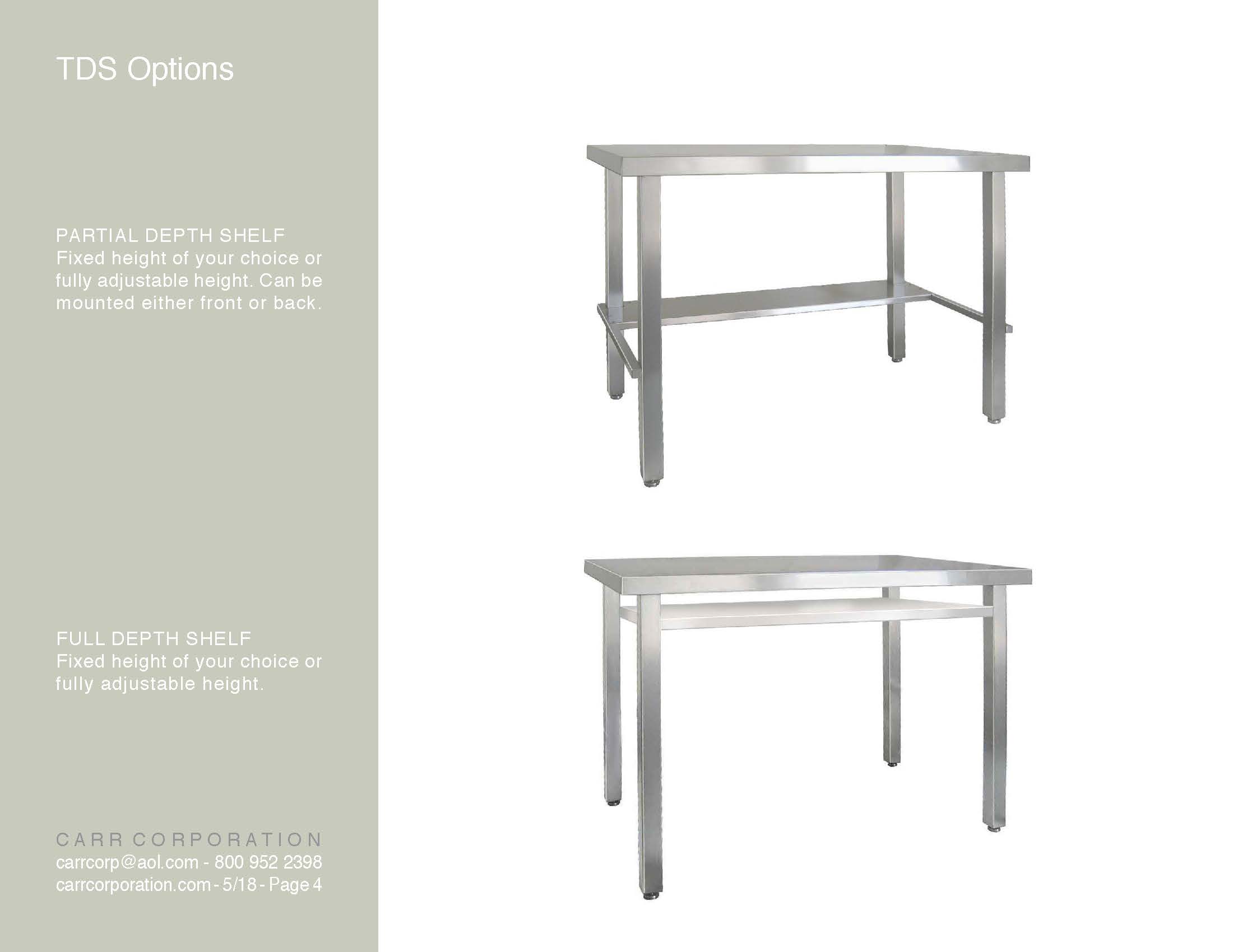 TDS: TABLE / DESK, STAINLESS
