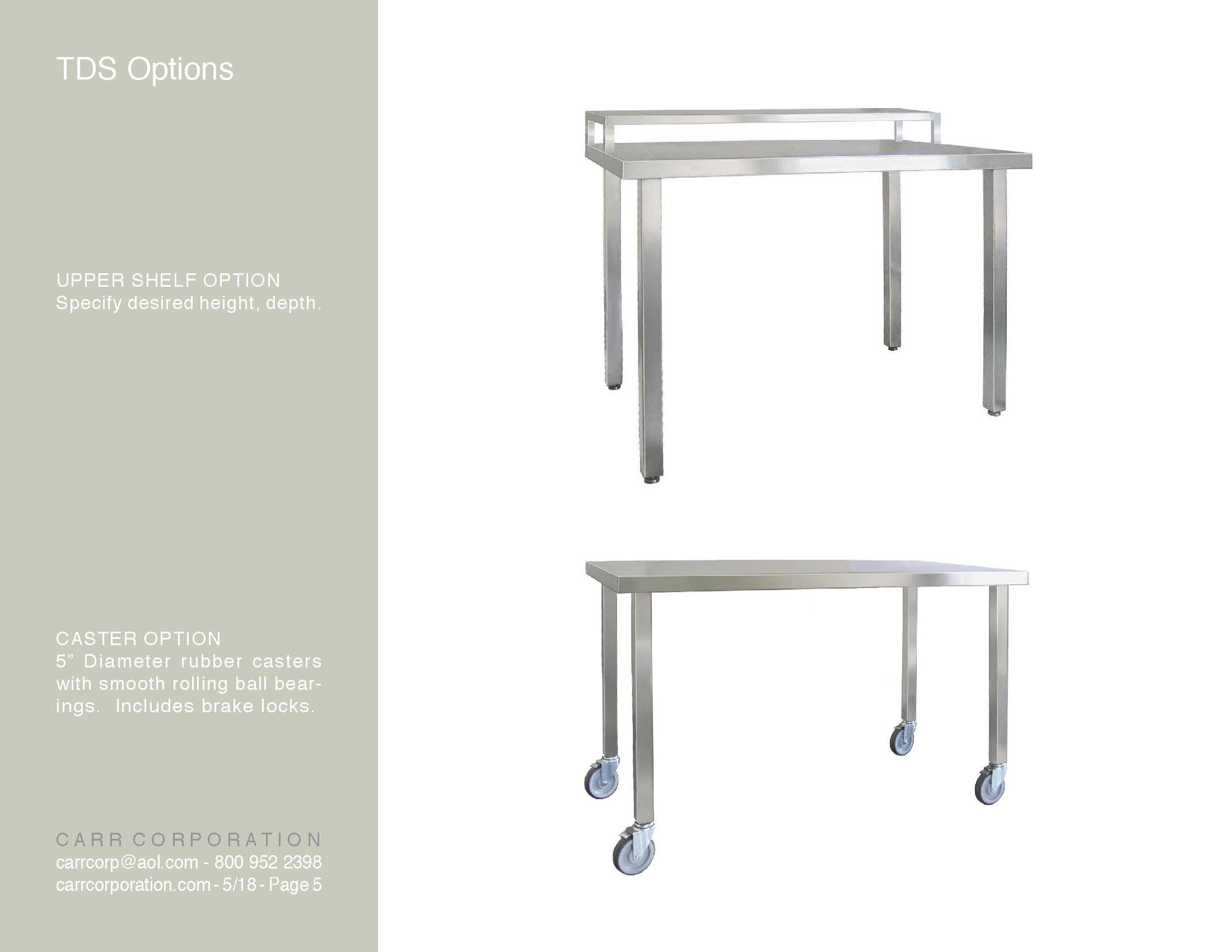 TDS: TABLE / DESK, STAINLESS