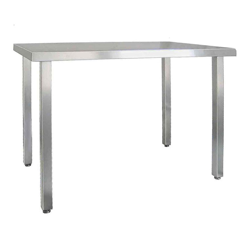 TABLE / DESK, STAINLESSOptional drawers, shelves, adjustable height, skirts, casters, backsplashes. Made to your size.
