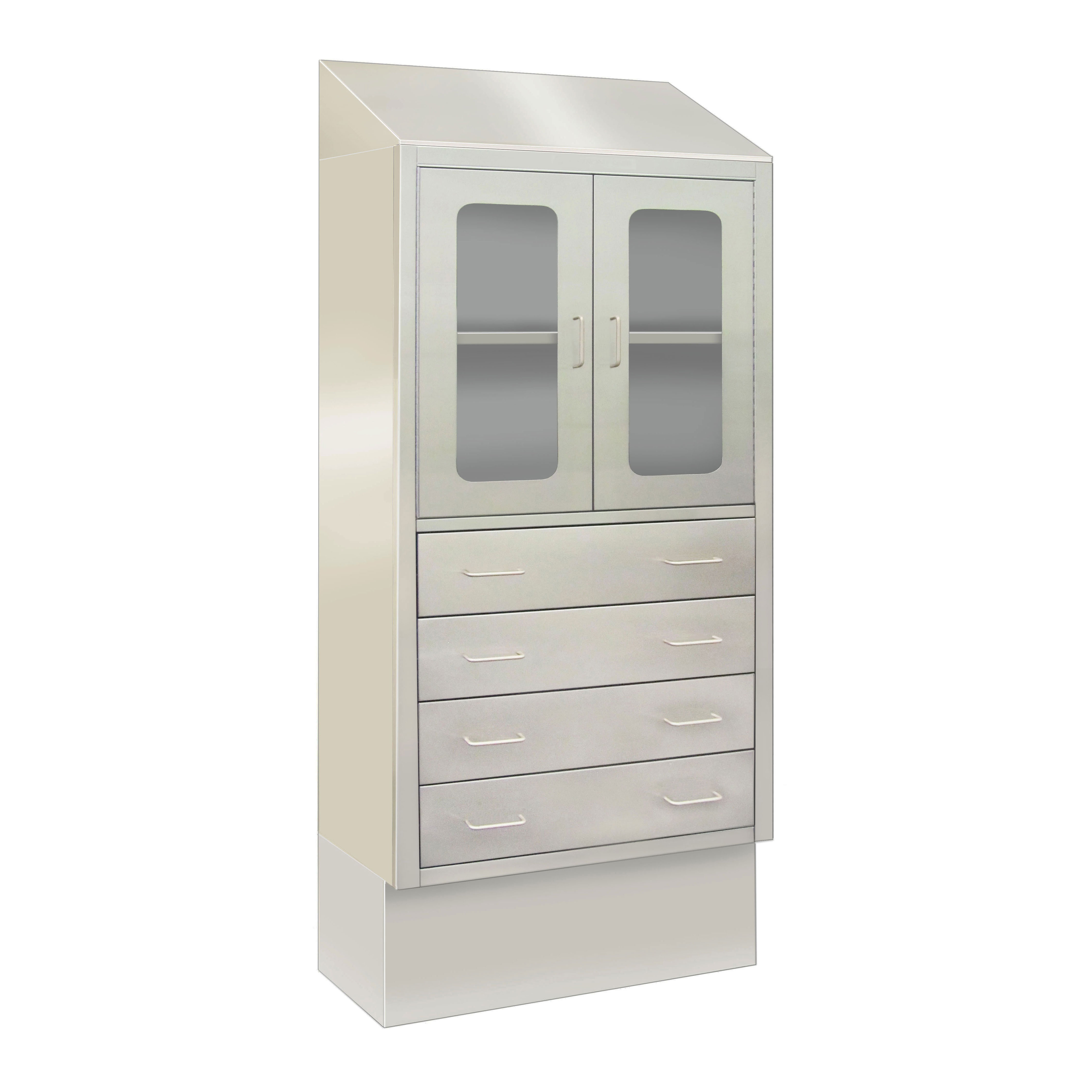 SURGICAL BI-STORAGE CABINETS Two ways to store 1: Shelves behind doors 2: Drawers. Many sizes, recess or surface mount.